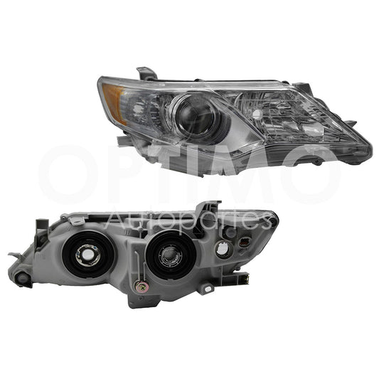 TOYOTA CAMRY 2012 2013 2014 FARO DER F/CROMADO C/LUPA C/MICA AMBAR