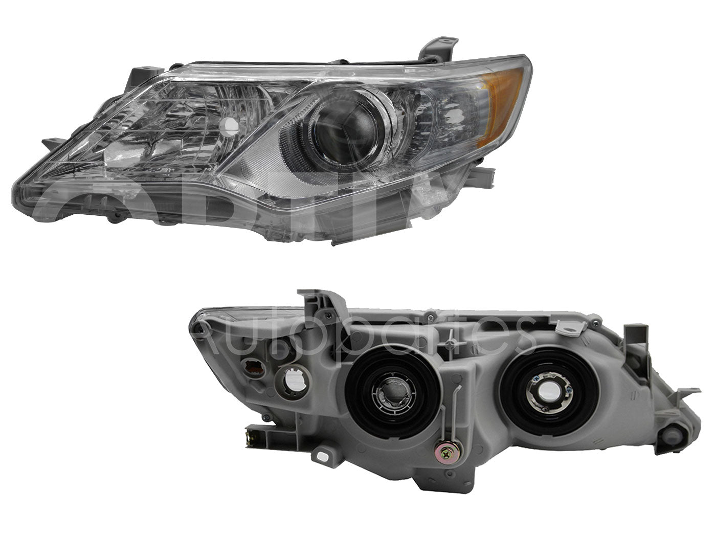 TOYOTA CAMRY 2012 2013 2014 FARO IZQ F/CROMADO C/LUPA C/MICA AMBAR