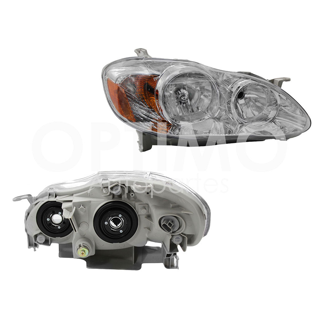 TOYOTA COROLLA 2005 2006 2007 2008 FARO DER F/CROMADO C/MICA AMBAR