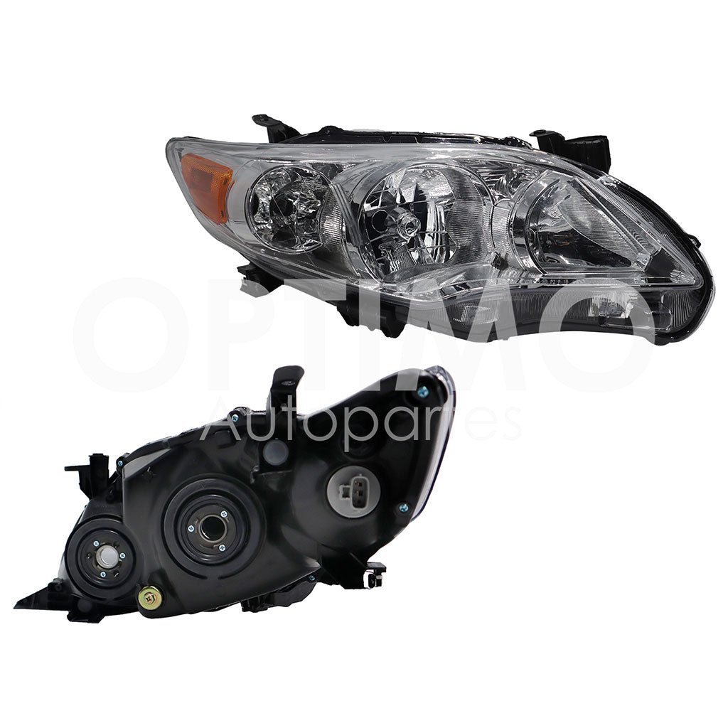 TOYOTA COROLLA 2011 2012 2013 FARO DER F/CROMADO C/MICA AMBAR