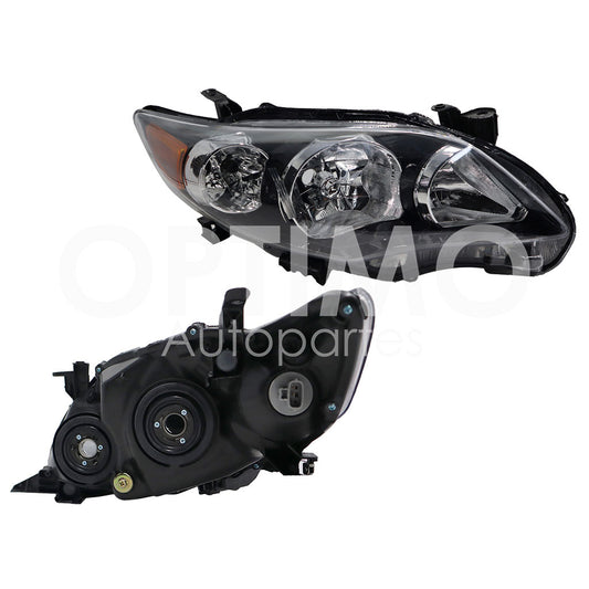 TOYOTA COROLLA 2011 2012 2013 FARO DER F/NEGRO C/MICA AMBAR