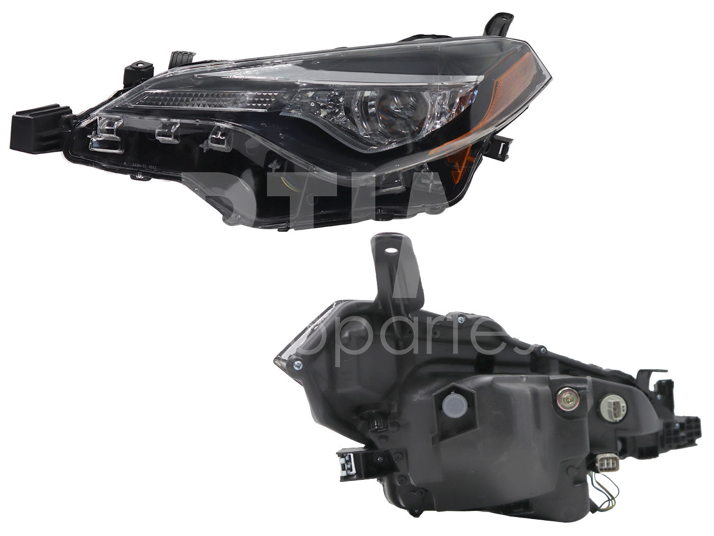 TOYOTA COROLLA LE 2017 2018 2019 FARO IZQ F/NEGRO C/LED C/LUPA C/MICA AMBAR