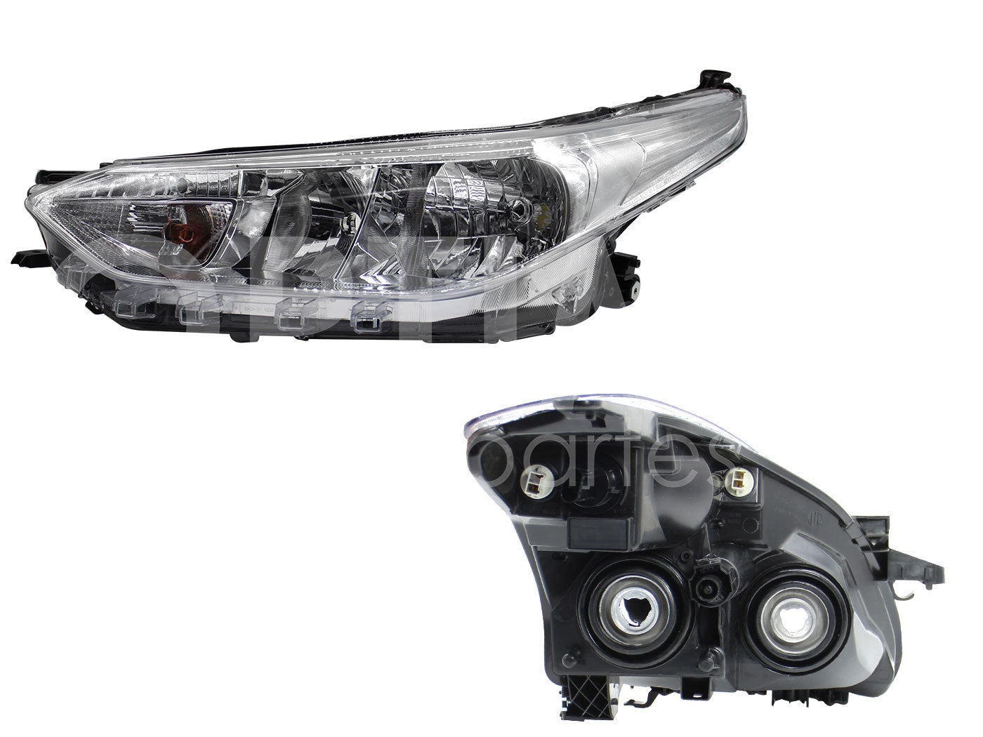 TOYOTA YARIS SEDAN 2018 2019 2020 FARO IZQ FONDO CROMADO 4PTAS