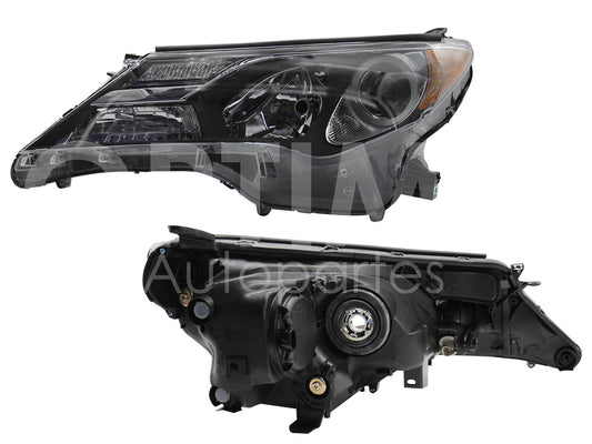 TOYOTA RAV-4 2013 2014 2015 FARO IZQ F/NEGRO C/LUPA C/MICA AMBAR