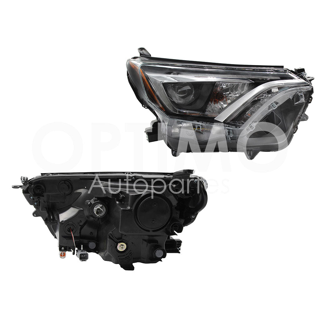 TOYOTA RAV-4 2016 2017 2018 FARO DER F/NEGRO C/LED C/LUPA C/MICA AMBAR