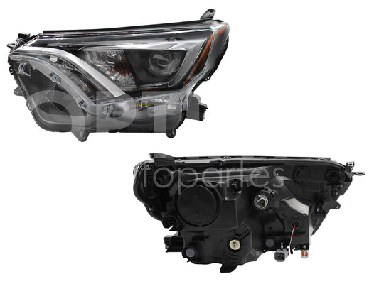 TOYOTA RAV-4 2016 2017 2018 FARO IZQ F/NEGRO C/LED C/LUPA C/MICA AMBAR