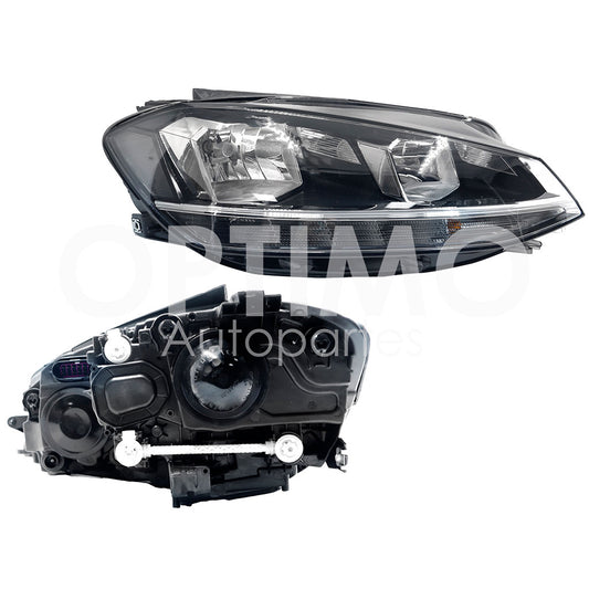 VOLKSWAGEN GOLF A7 2018 2019 2020 FARO DER F/NEGRO C/DRL C/MICA BLANCO