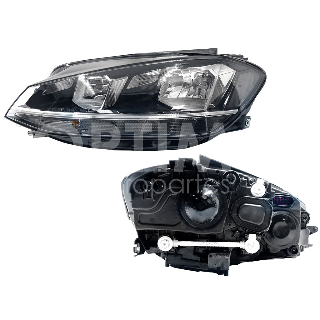 VOLKSWAGEN GOLF A7 2018 2019 2020 FARO IZQ F/NEGRO C/DRL C/MICA BLANCO