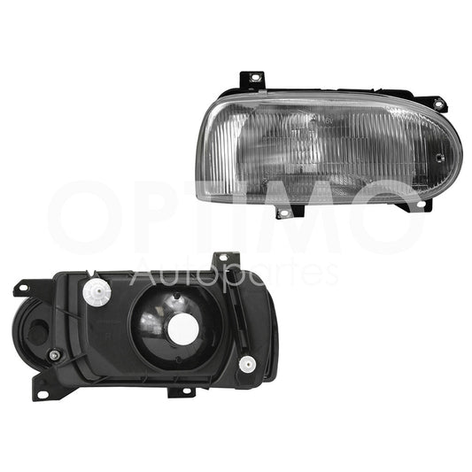 VOLKSWAGEN GOLF A3 1993 1994 1995 1996 1997 1998 FARO DER F/CROMADO C/BASE PLASTICO VIDIRO RAYADO