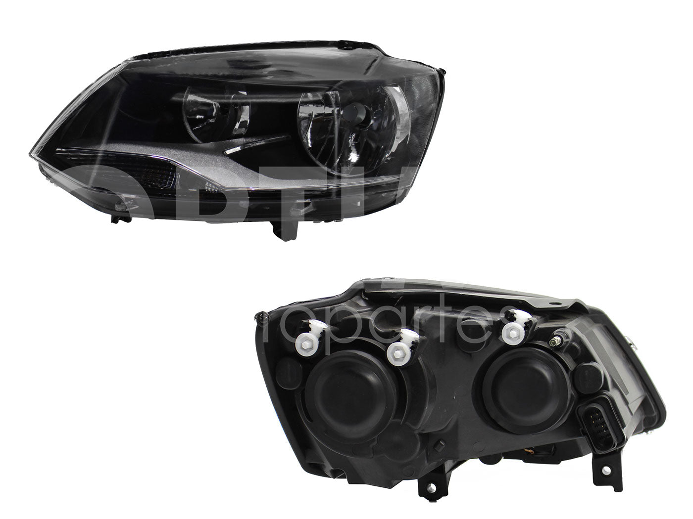 VOLKSWAGEN CROSSFOX 2010 2011 2012 2013 2014 2015 FARO IZQ FONDO NEGRO