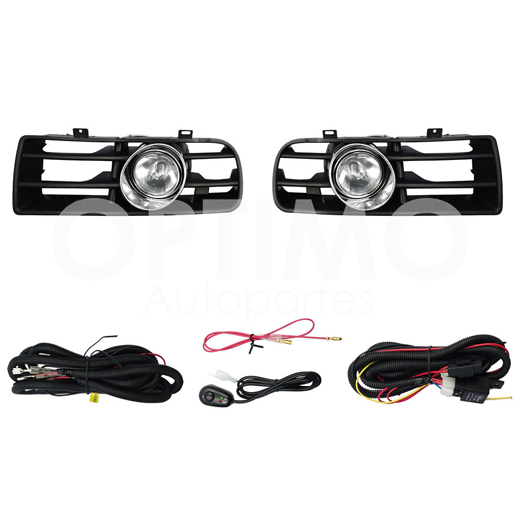 VOLKSWAGEN GOLF A4 1999 2000 2001 2002 2003 2004 2005 2006 2007 KIT FARO AUX C/CABLES C/REJILLAS NEGRAS C/FOCOS