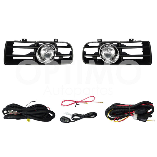 VOLKSWAGEN GOLF A4 1999 2000 2001 2002 2003 2004 2005 2006 2007 KIT FARO AUX C/CABLES C/REJILLAS NEGRAS C/FOCOS