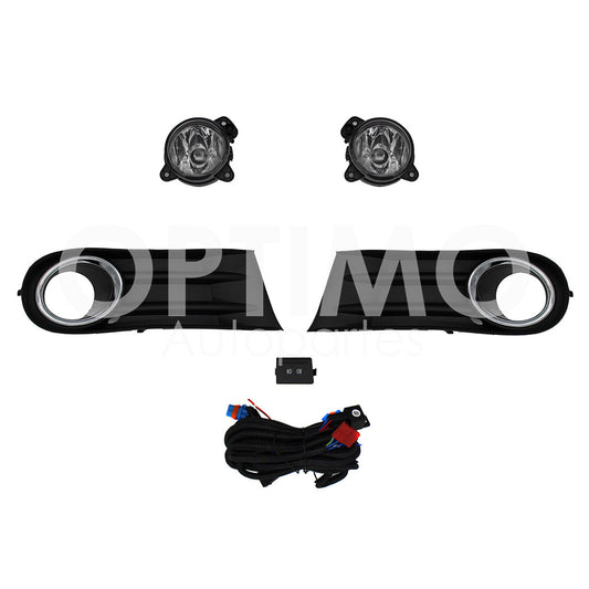 VOLKSWAGEN GOL 2008 2009 2010 2011 2012 KIT FARO AUX C/CABLES C/REJILLAS ARILLO CROMO C/FOCOS (SAVEIRO 10-13)