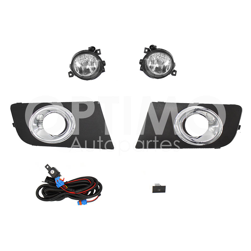 VOLKSWAGEN AMAROK 2010 2011 2012 2013 2014 2015 2016 2017 KIT FARO AUX C/CABLES C/REJILLAS ARILLO CROMO C/FOCOS