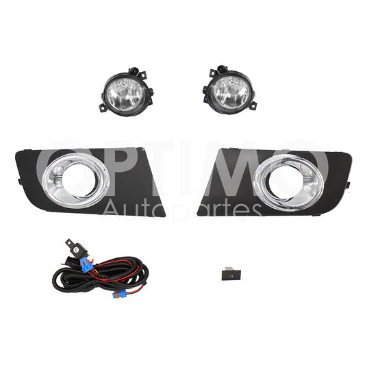 VOLKSWAGEN AMAROK 2010 2011 2012 2013 2014 2015 2016 2017 KIT FARO AUX C/CABLES C/REJILLAS ARILLO CROMO C/FOCOS
