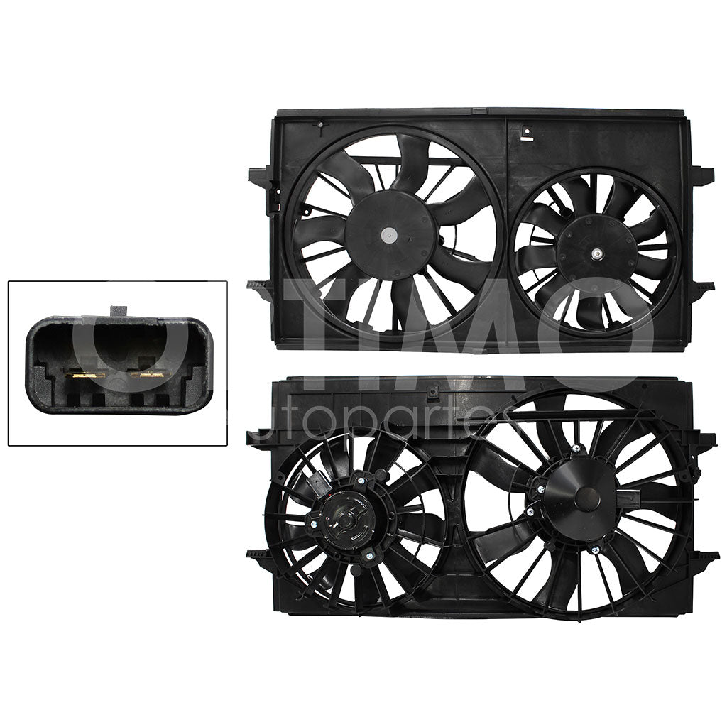 CHEVROLET MALIBU 2.4L 2004 2005 2006 2007 2008 2009 2010 2011 2012 MOTOVENTILADOR COMPLETO C/AIRE C/TOLVA 2PINES S/RES (G6 2.4L 05-10) (2ASPAS)
