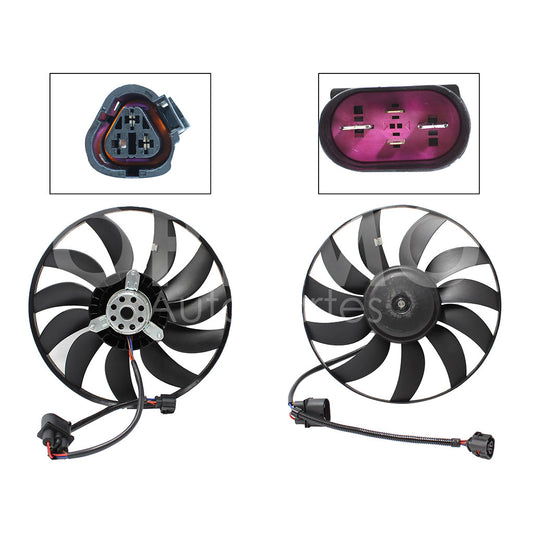 VOLKSWAGEN GOLF A5/A6 GTI 1.9L DIESEL 2008 2009 2010 2011 2012 2013 MOTOVENTILADOR P/RADIADOR S/TOLVA 2-4PINES S/RES 2CONECTORES (CADDY 2.0L 16-19) (MOTOR/ASPA)
